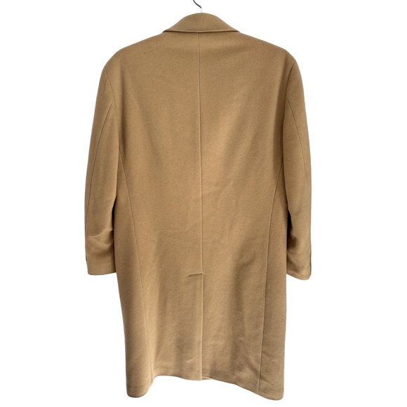 MENS LAUREN RALPH LAUREN CASHMERE & WOOL LONG BUTTON DOWN TRENCH COAT, TAN - Picture 7 of 15